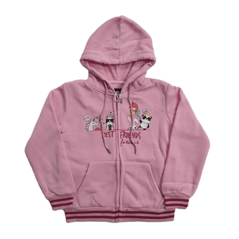Moletom com Capuz Infantil Blue Bay BB 203 Rosa