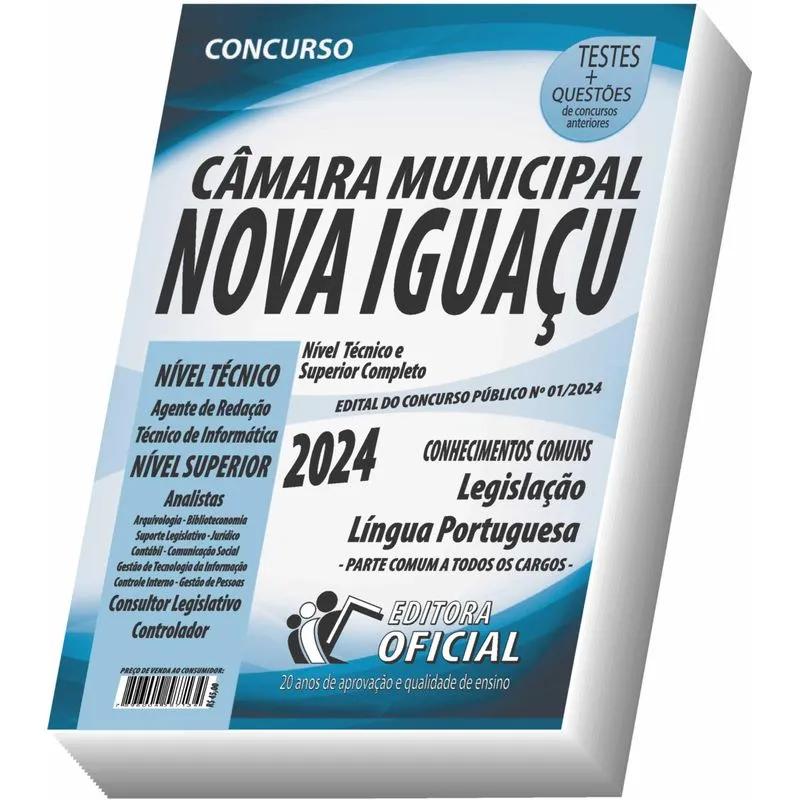 Apostila Câmara De Nova Iguaçu Rj - Nível Técnico E Superior