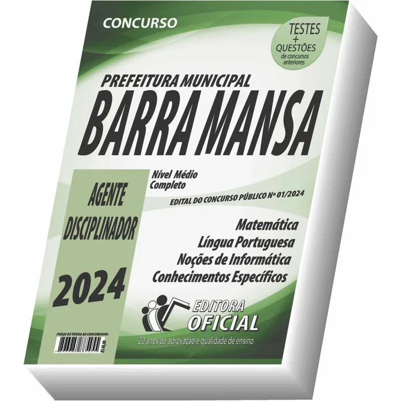 Apostila Prefeitura De Barra Mansa Rj - Agente Disciplinador