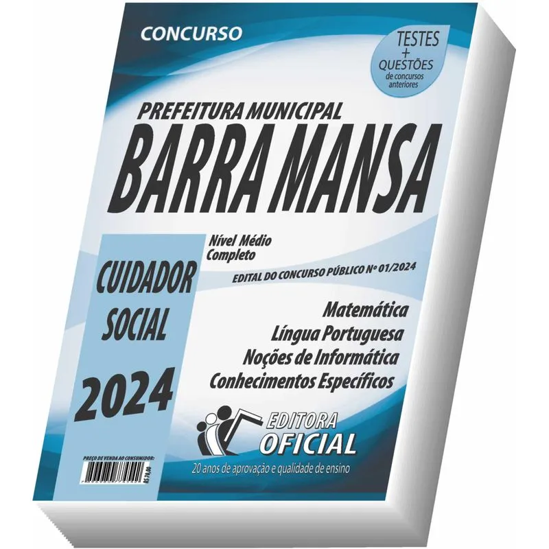 Apostila Prefeitura De Barra Mansa - Rj - Cuidador Social