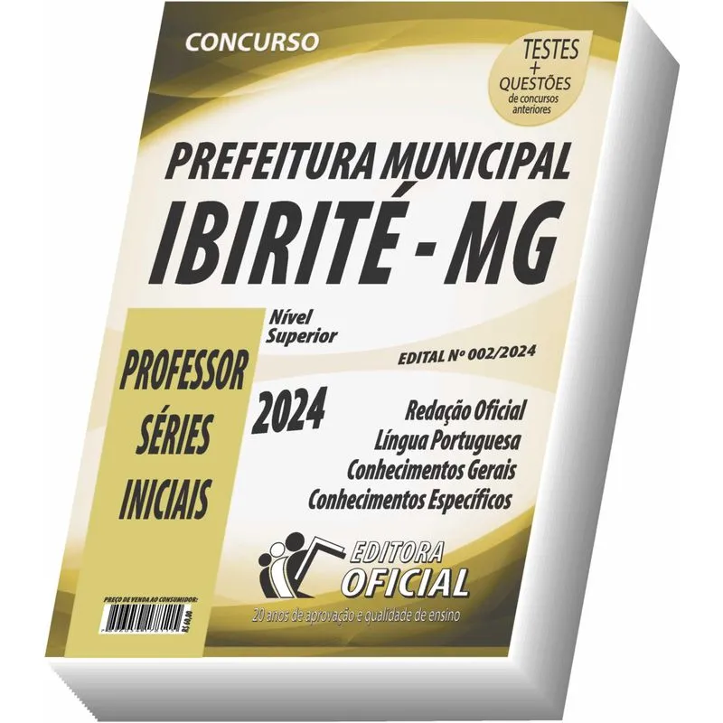 Apostila Ibirité - Mg - Professor - Séries Iniciais