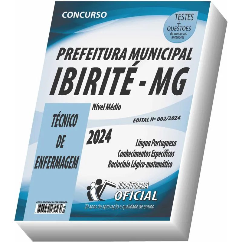 Apostila Prefeitura De Ibirité - Mg - Técnico De Enfermagem