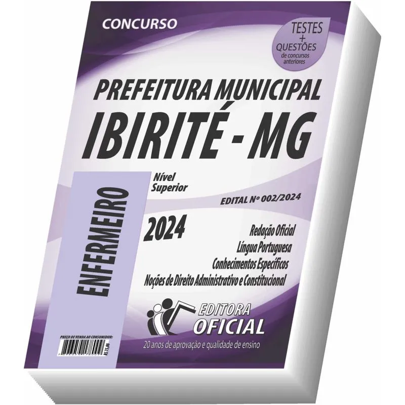 Apostila Prefeitura De Ibirité - Mg - Enfermeiro