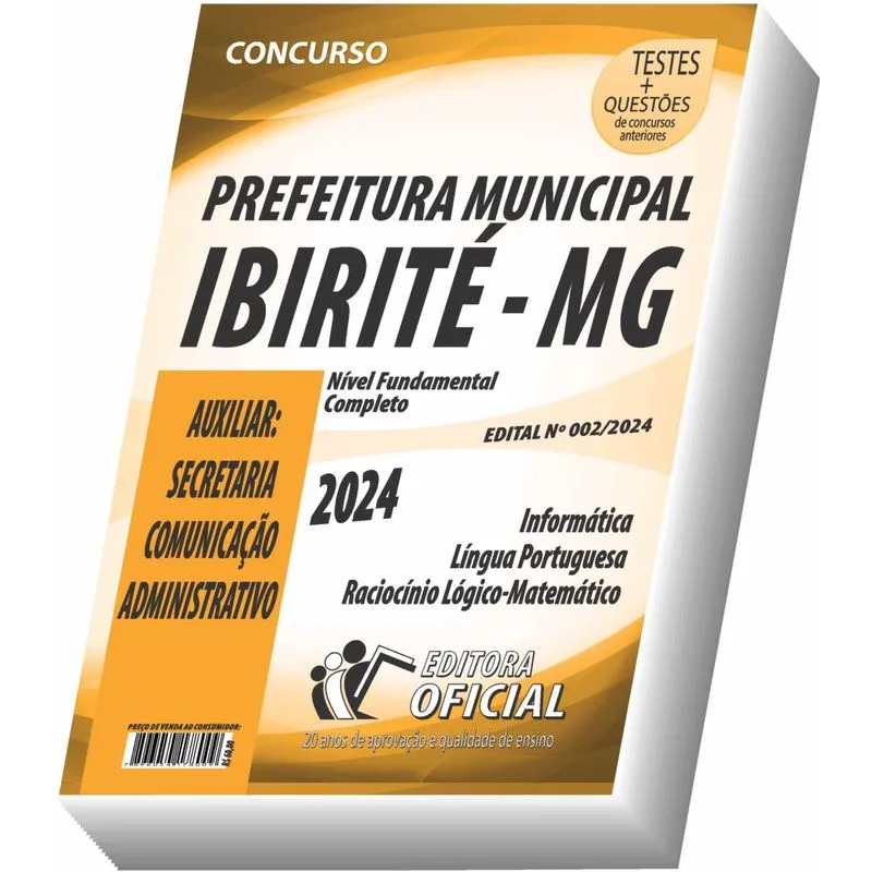 Apostila Ibirité Aux. Secretaria Comunicação Administrativo