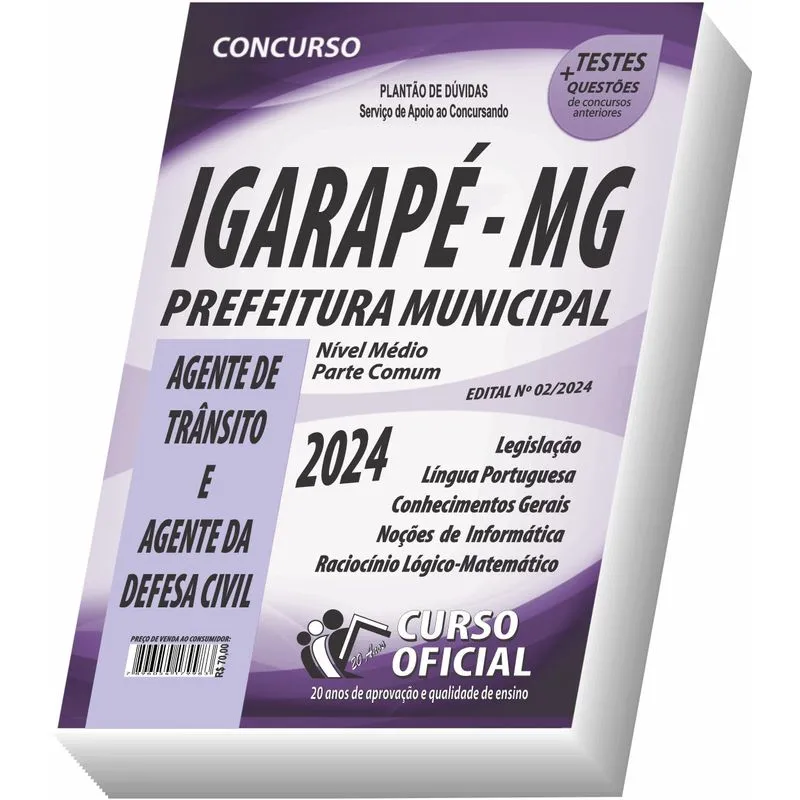 Apostila Igarapé Agente De Trânsito - Agente De Defesa Civil