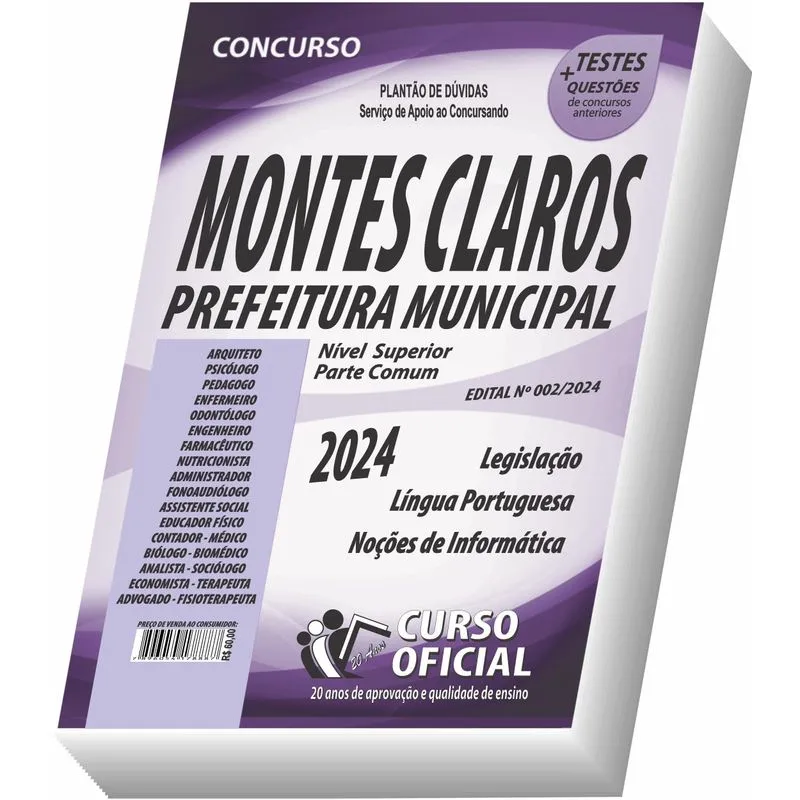 Apostila Montes Claros Mg - Nível Superior Adm - Parte Comum