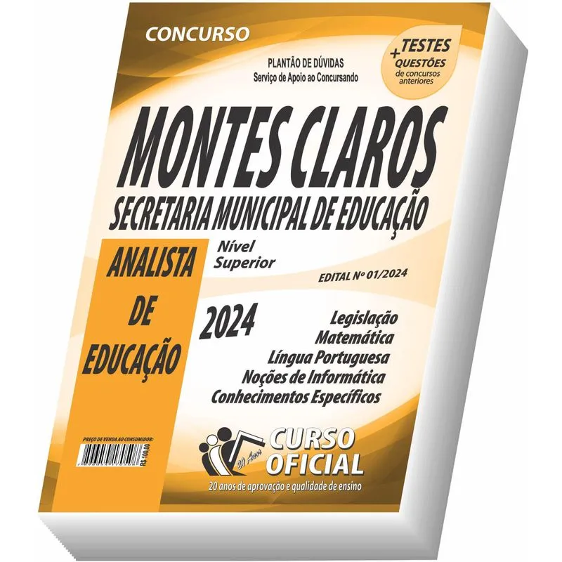 Apostila Montes Claros - Mg - Analista De Educação