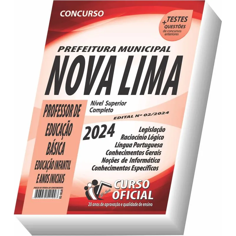 Apostila Nova Lima Professor Educação Infantil Anos Iniciais