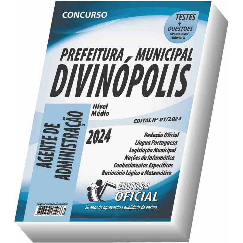 Apostila Divinópolis - Mg - Agente De Administração