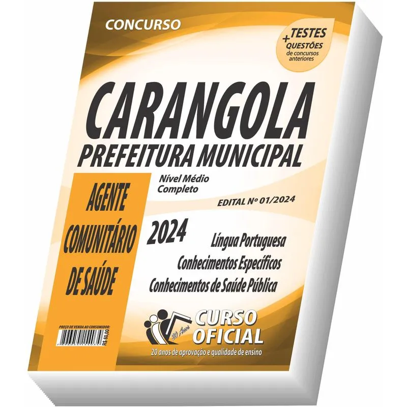 Apostila Carangola - Mg - Agente Comunitário De Saúde
