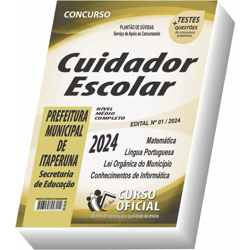 Apostila Prefeitura De Itaperuna - Rj - Cuidador Escolar