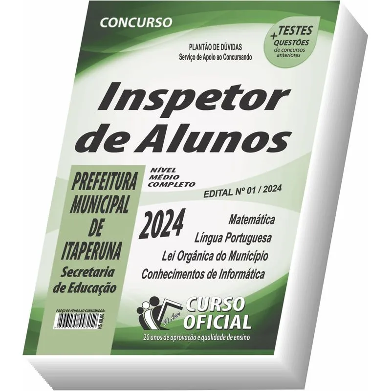 Apostila Prefeitura De Itaperuna - Rj - Inspetor De Alunos