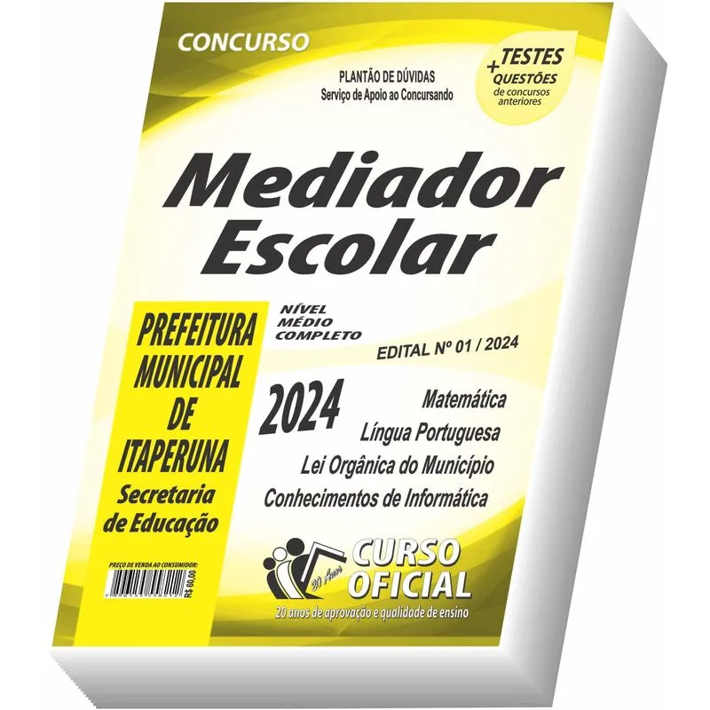 Apostila Prefeitura De Itaperuna - Rj - Mediador Escolar