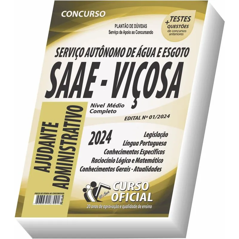 Apostila Saae Viçosa - Ajudante Administrativo