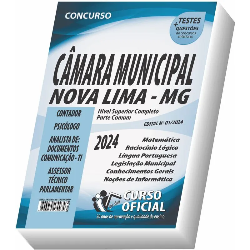 Apostila Câmara De Nova Lima Mg Nível Superior - Parte Comum