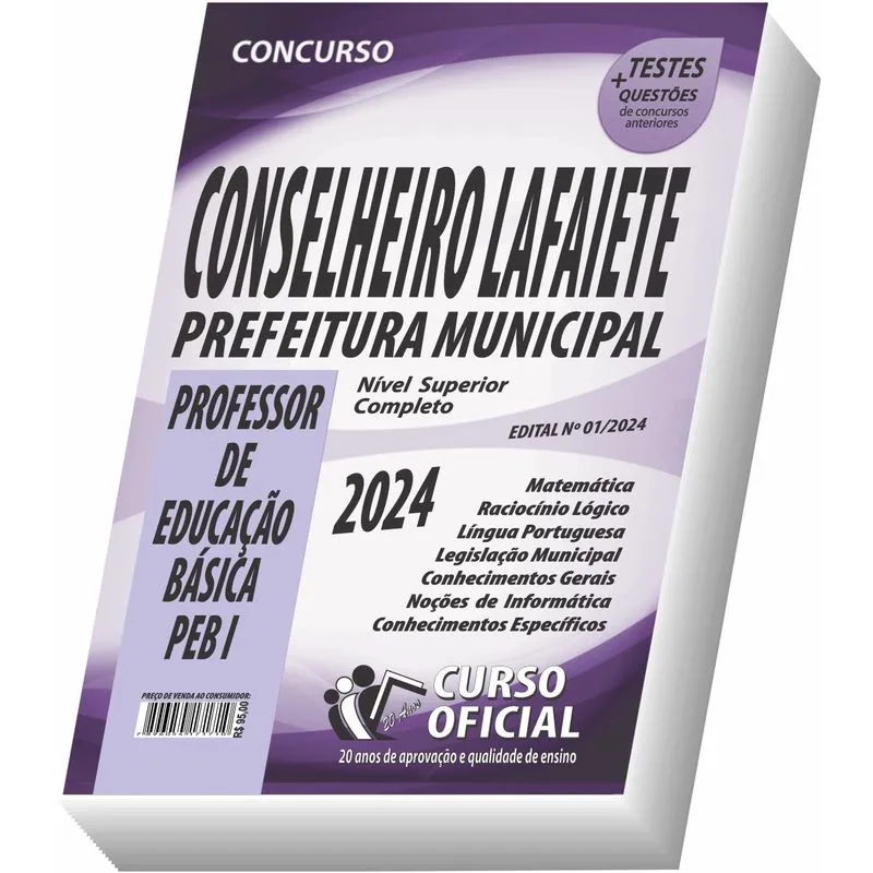 Apostila Conselheiro Lafaiete - Mg - Professor- Peb I