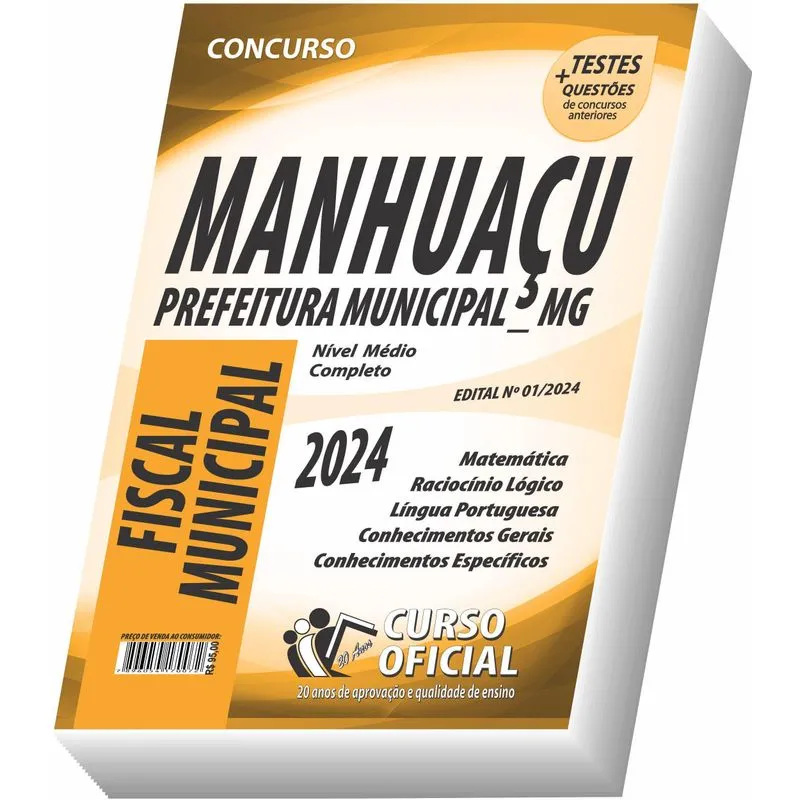 Apostila Prefeitura De Manhuaçu - Mg - Fiscal Municipal