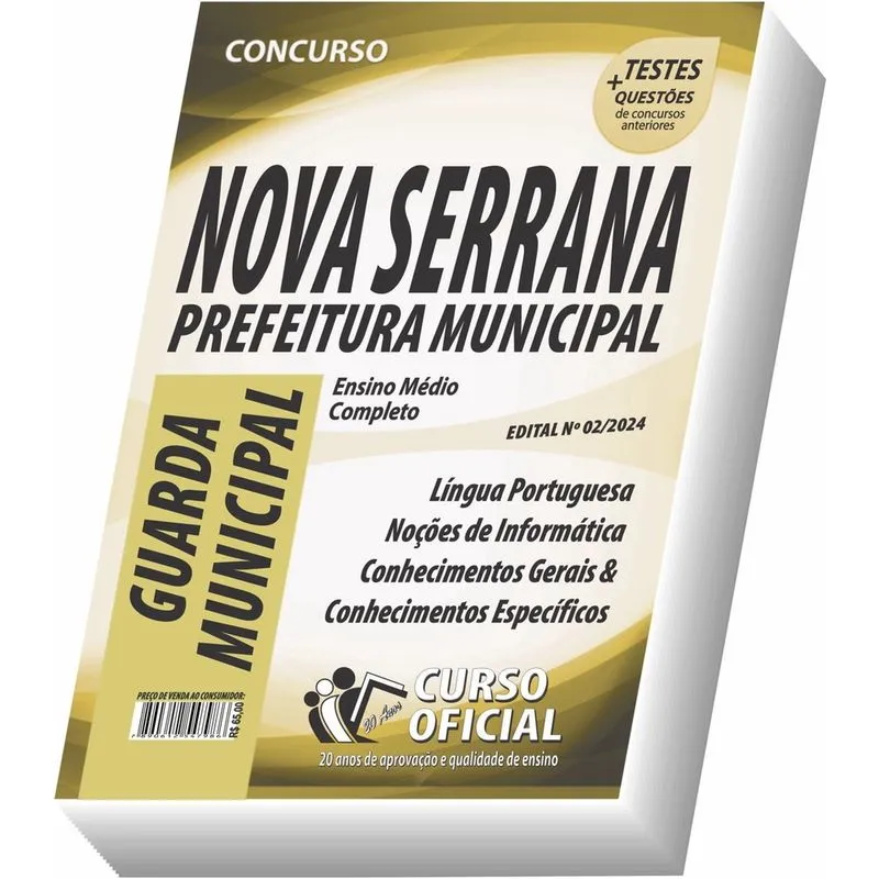 Apostila Prefeitura De Nova Serrana - Mg - Guarda Municipal