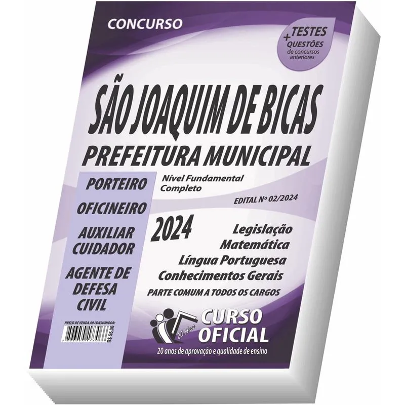 Apostila São Joaquim De Bicas Mg Nível Fundamental Completo