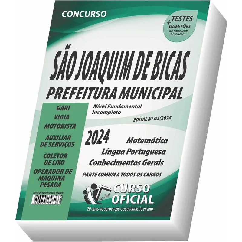 Apostila São Joaquim De Bicas - Nível Fundamental Incompleto