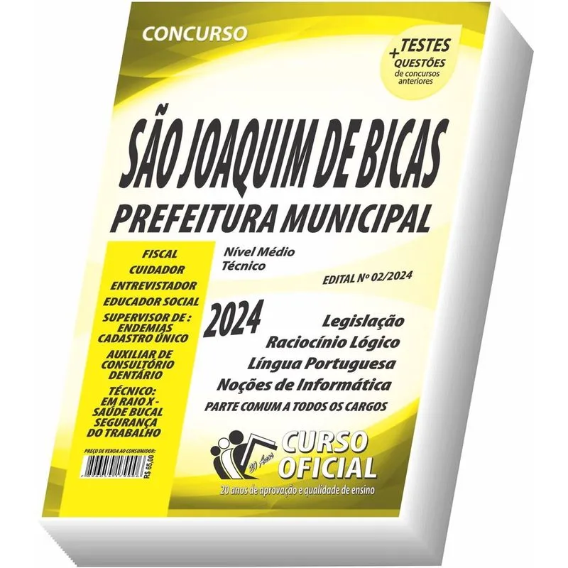 Apostila São Joaquim De Bicas - Mg - Nível Médio E Técnico