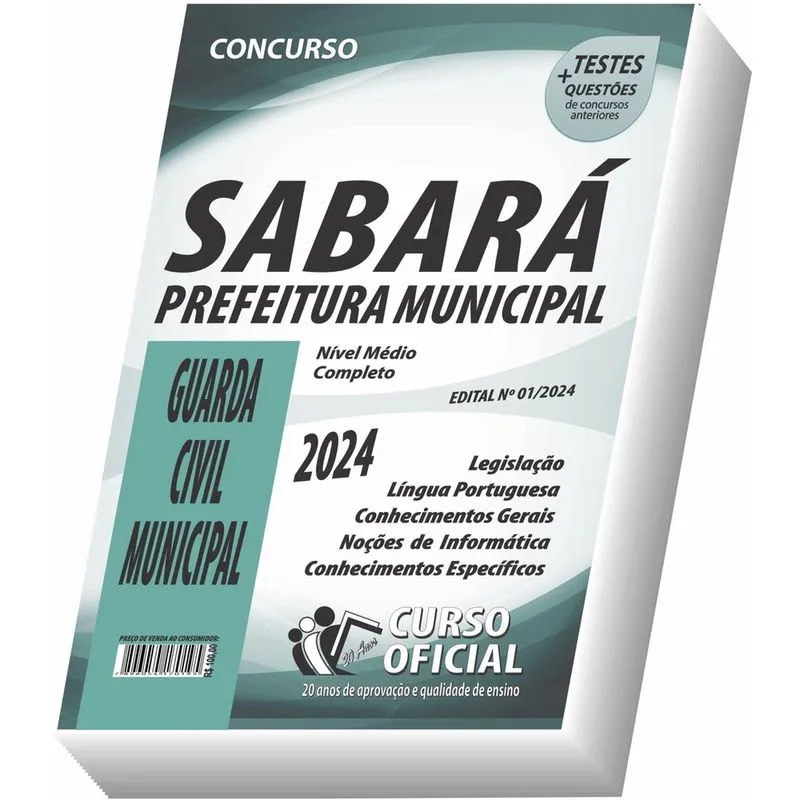 Apostila Prefeitura De Sabará - Mg - Guarda Civil Municipal