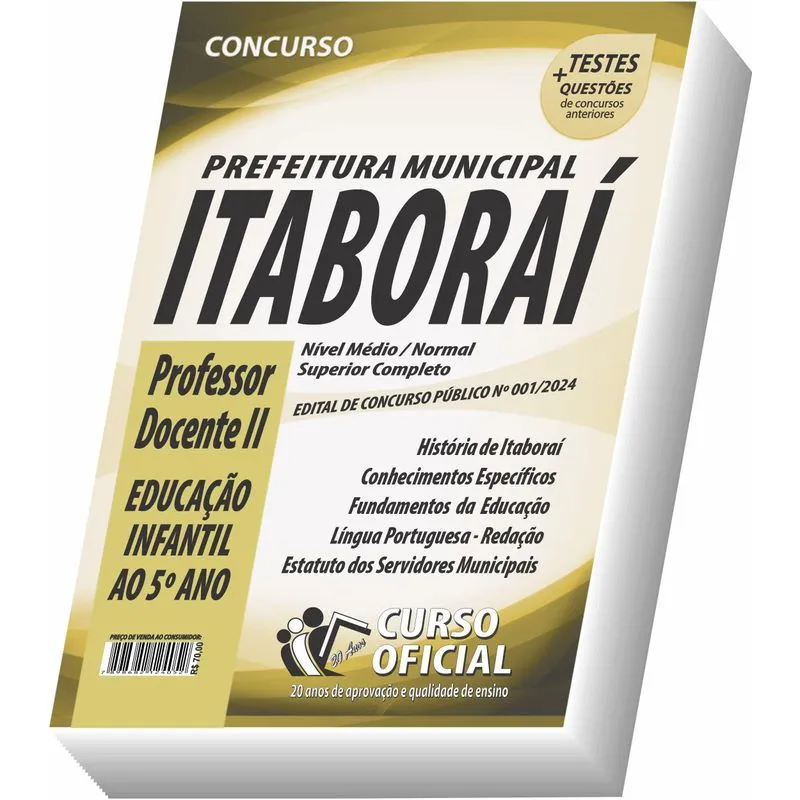 Apostila Prefeitura De Itaboraí - Rj - Professor Docente Ii