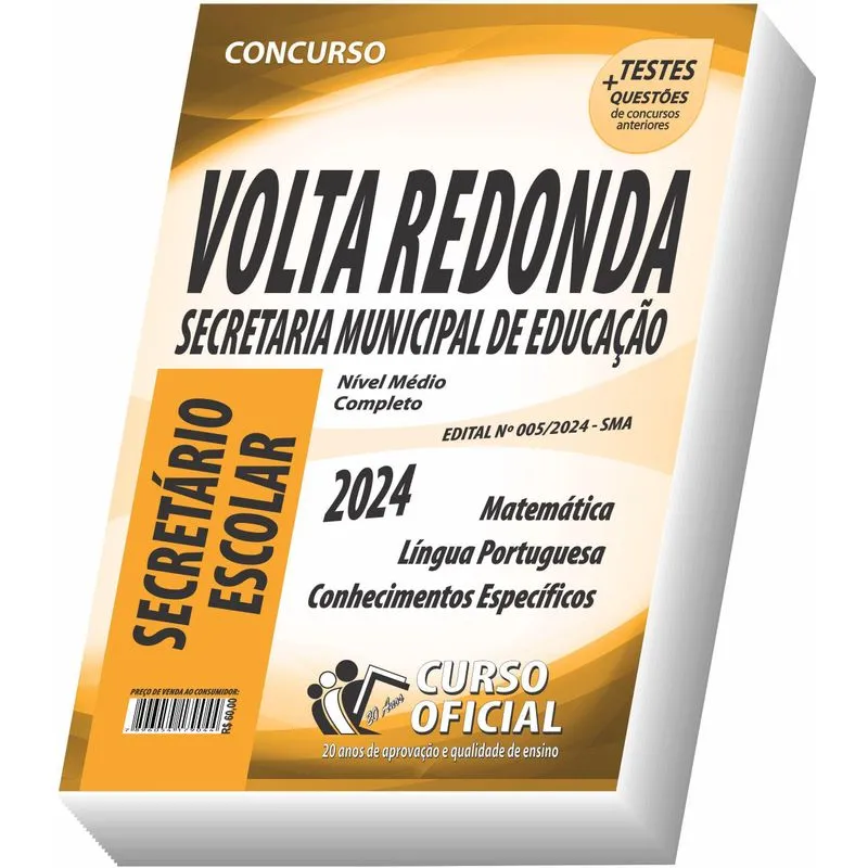 Apostila Prefeitura De Volta Redonda Sma Secretário Escolar