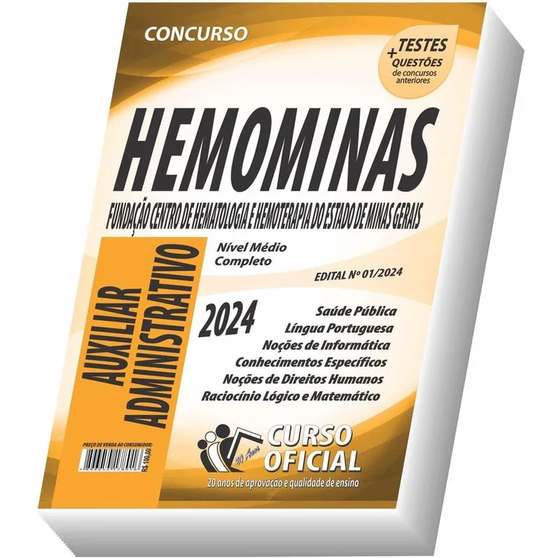 Apostila Hemominas - Auxiliar Administrativo