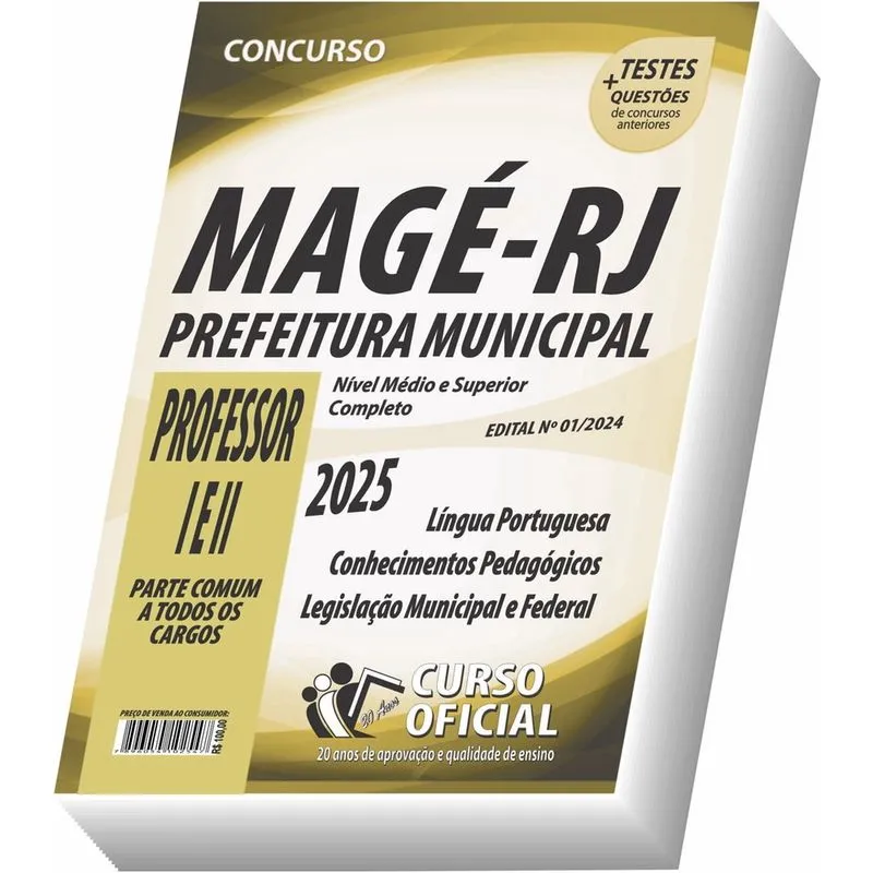 Apostila Prefeitura De Magé - Rj - Professor Docente I E Ii