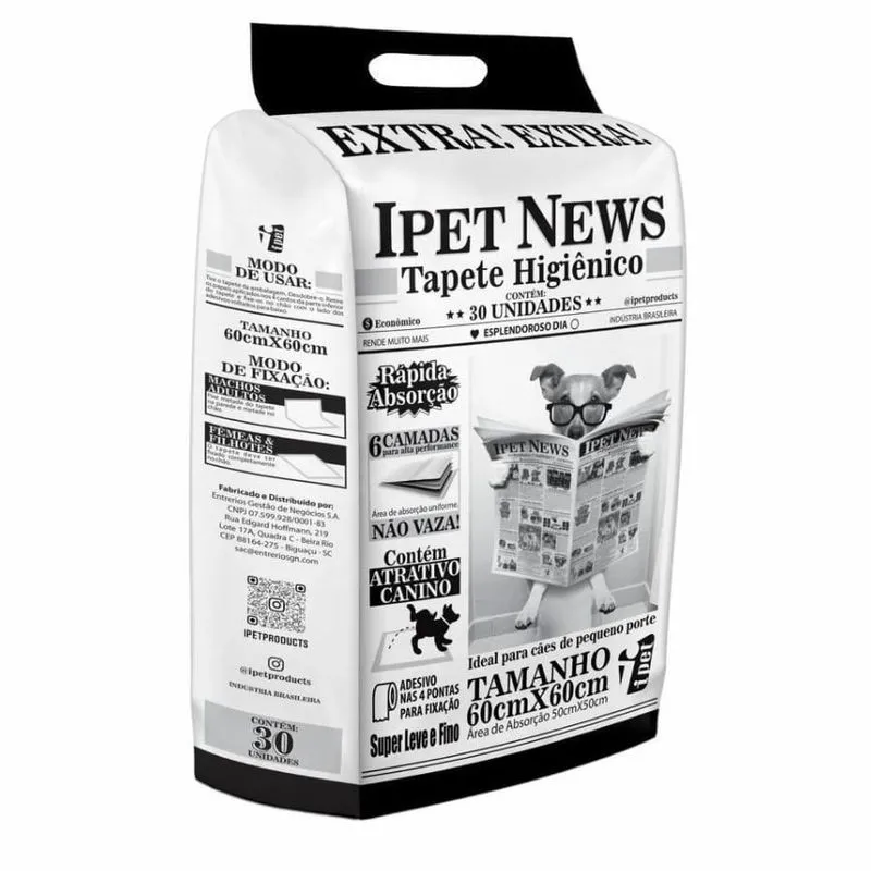 Tapete Higiênico Para Pet - 30 Unidades - 60x60 - 6 Camadas
