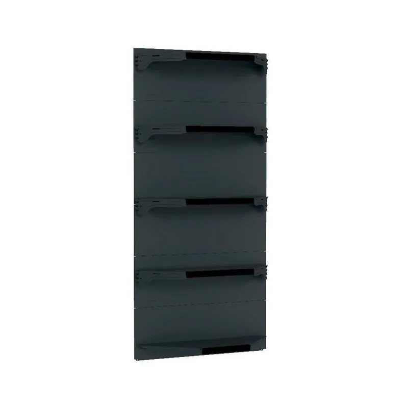 Kit 5 Bandejas Para Gondola Canto 202 Fit 40/60 Preto Pe Pre