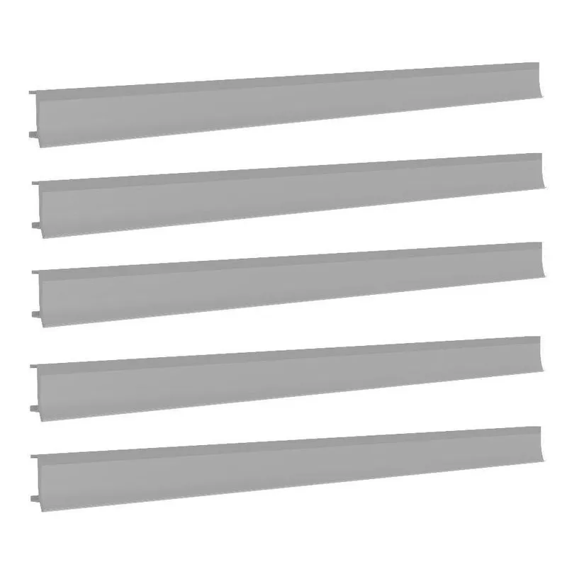 Porta Etiqueta Bandeja Gondola Fit 90 Cm Cinza Kit Com 10