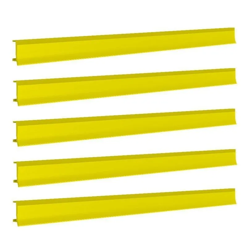 Porta Etiqueta Bandeja Gondola Fit 90 Cm Amarelo Kit Com 10