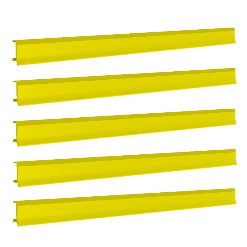 Porta Etiqueta Bandeja Gondola Fit 90 Cm Amarelo Kit Com 25