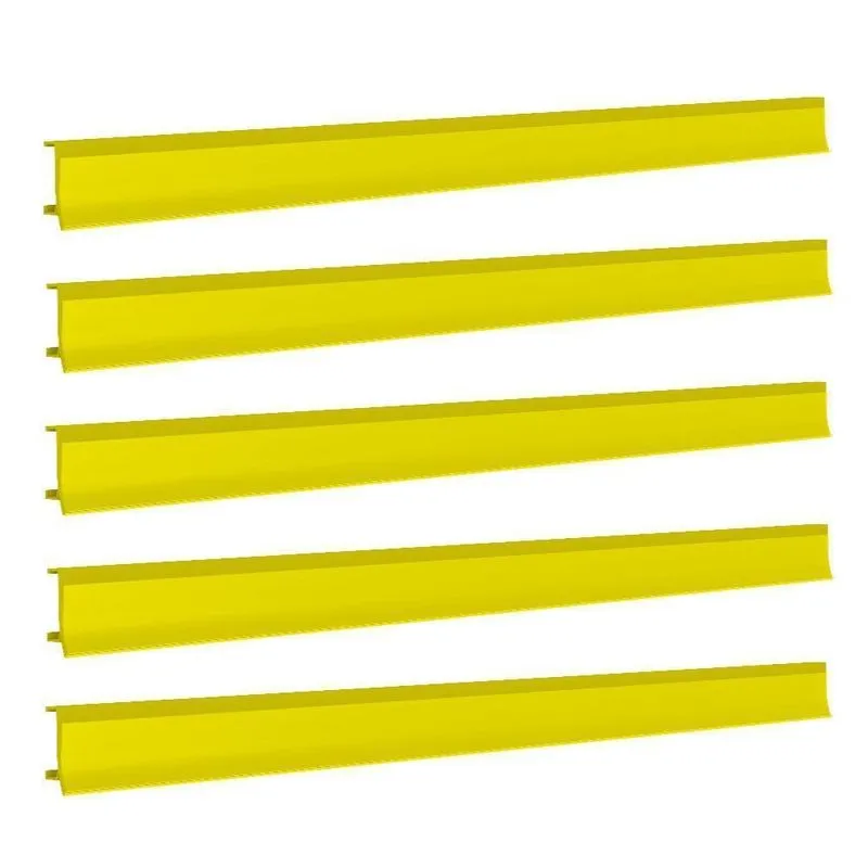 Porta Etiqueta Bandeja Gondola Fit 90 Cm Amarelo Kit Com 150
