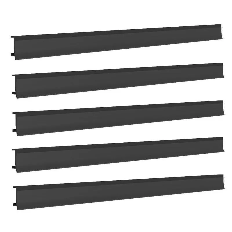 Porta Etiqueta Bandeja Gondola Fit 90 Cm Preto Kit Com 15