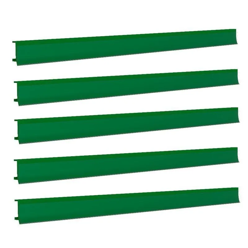 Porta Etiqueta Bandeja Gondola Fit 90 Cm Verde Kit Com 50