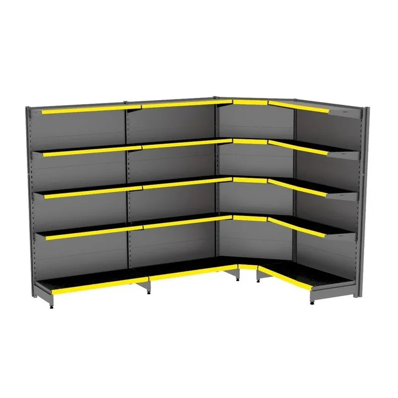 Gondola Parede 202 Fit Ate 3 Metros 1 Canto Preto 20b Pe Amarelo