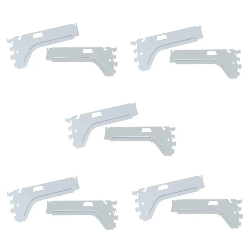 Suporte Bandeja Fit Slg 0,30 Branco Ch16 Kit 5 Pares