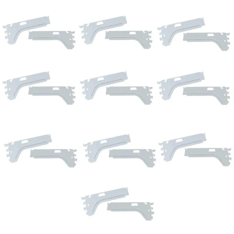 Suporte Bandeja Fit Slg 0,30 Branco Ch16 Kit 10 Pares