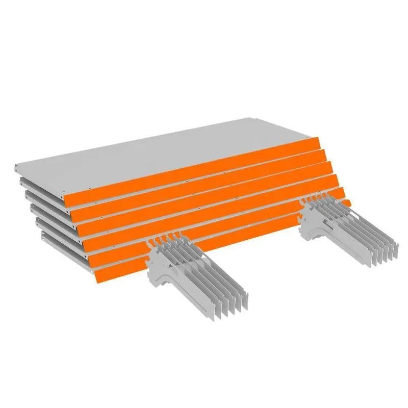 Kit 6 Bandejas Gondola Ponta Fit 40 Preto 6x 30x78 Pe Laranj