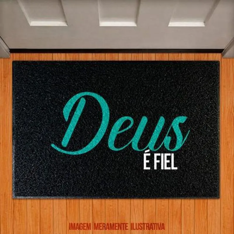Tapete Capacho Gospel - Deus É Fiel
