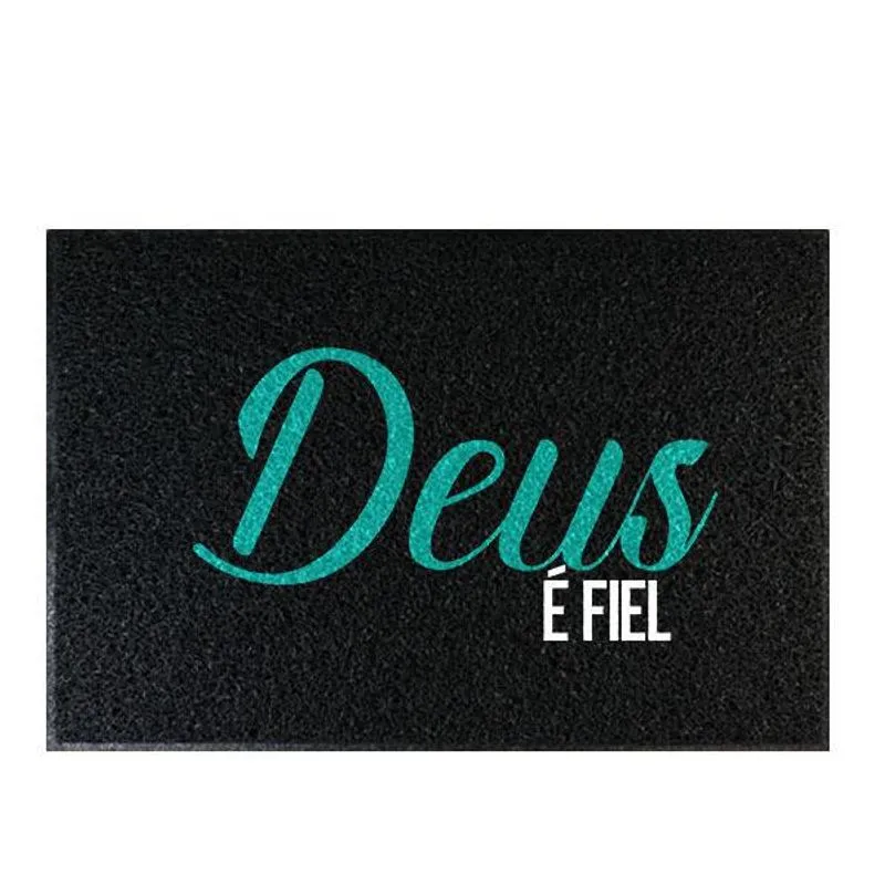 Tapete Capacho Gospel 60x40cm Deus É Fiel