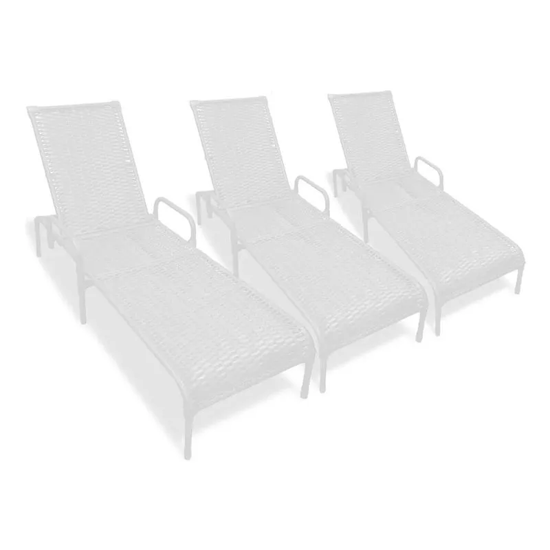 Kit 3 Espreguiçadeiras Catar com Regulagem para Piscina, Área Externa