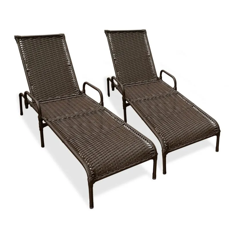 2 Espreguiçadeiras Reclináveis Catar Jardim/Piscina