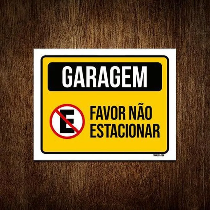 Placa Garagem Favor Não Estacionar 27x35