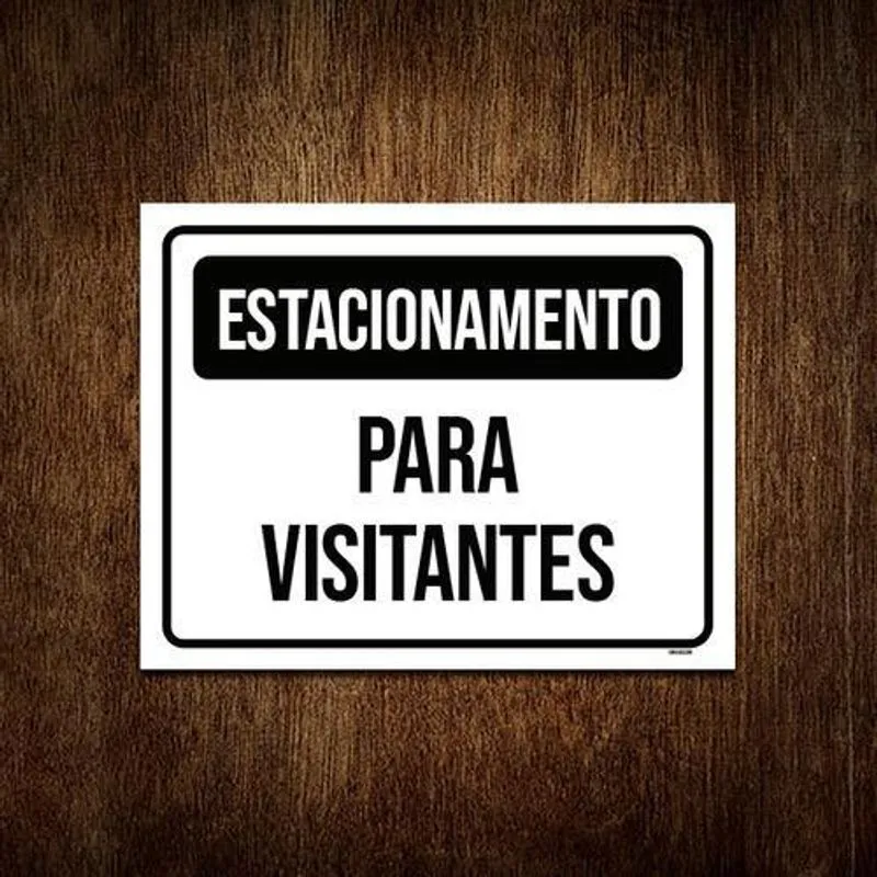 Placa Estacionamento Para Visitantes 36x46