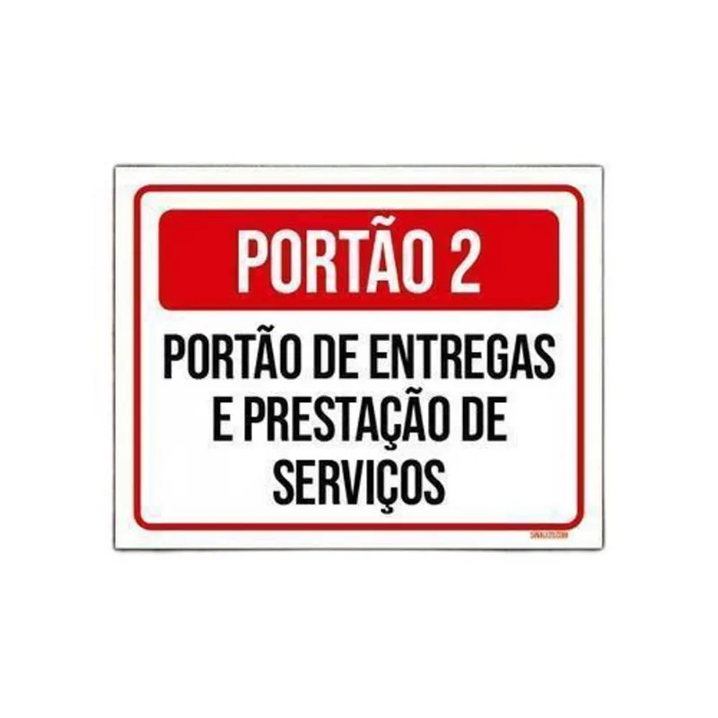 Kit 3 Placas Portão 2 Portão Entregas Prestação Serviços