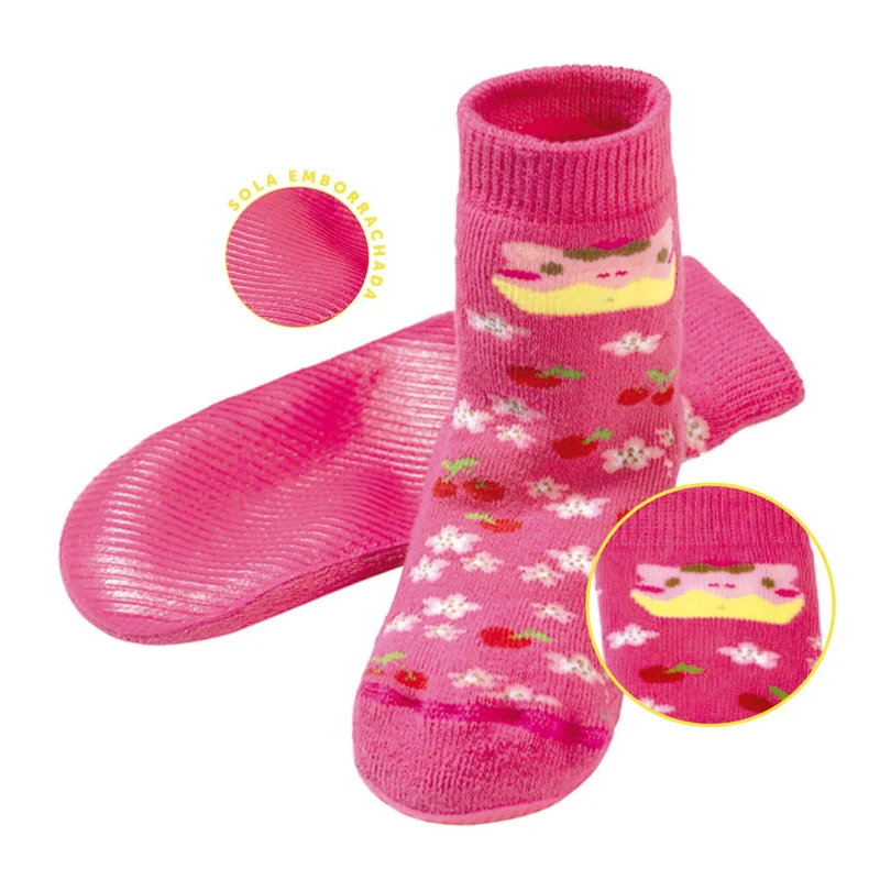 Solek Bebê Estampado Solado Emborrachado Leke - Feminino 15-18 / Menina / Pink